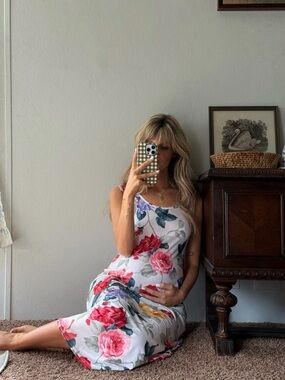 vintage floral slip dress